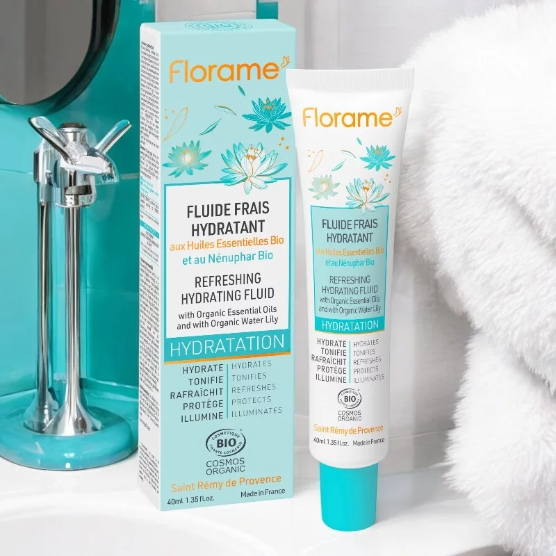 Frisches Fluid feuchtigkeitsspendent Wasserlilie BIO - 40ml - Florame