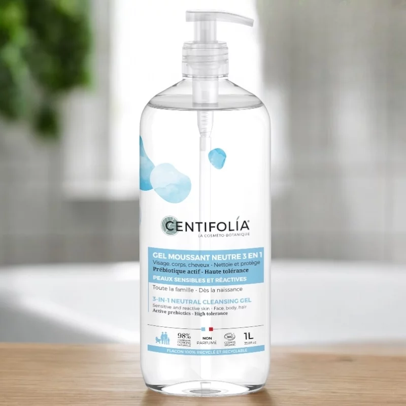Neutrales Schaumgel 3 in 1 Aloe Vera BIO - 1l - Centifolia