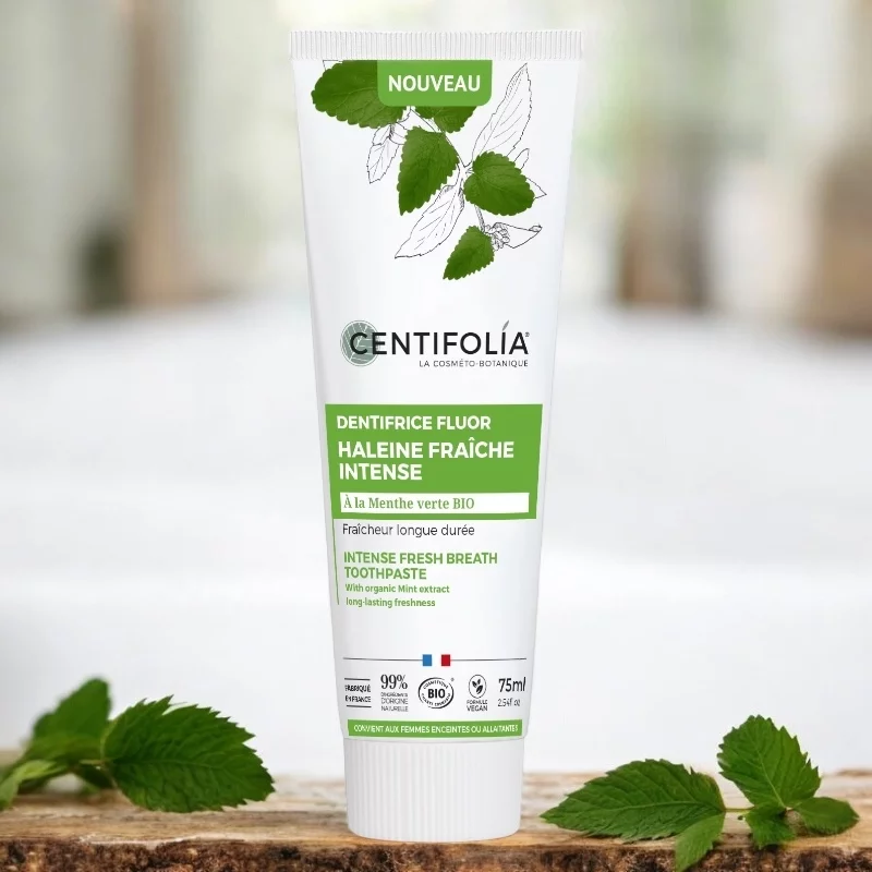 Fluor Zahnpasta frischer Atem intensiv grüne Minze BIO - 75ml - Centifolia