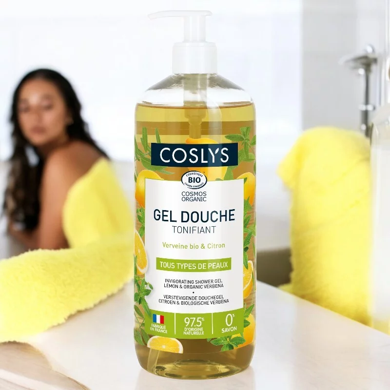 BIO-Duschgel Freude & Vitalität Eisenkraut & Zitrone - 1l - Coslys
