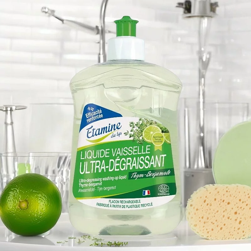 Liquide vaisselle ultra-dégraissant thym & bergamote - 500ml - Etamine du Lys