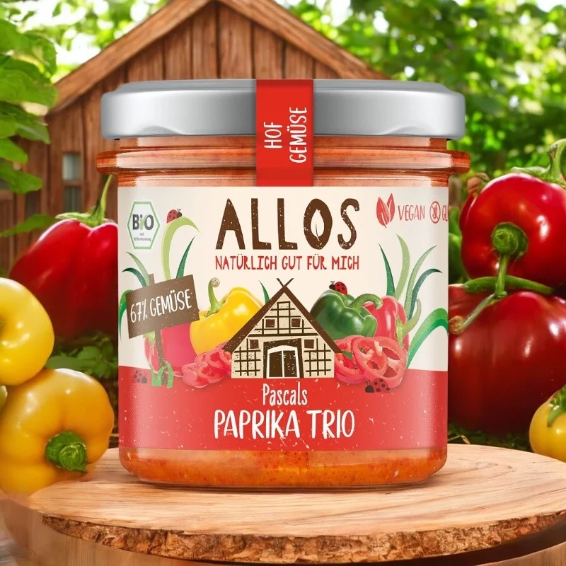 Paprika-Trio-Aufstrich BIO - 135g - Allos