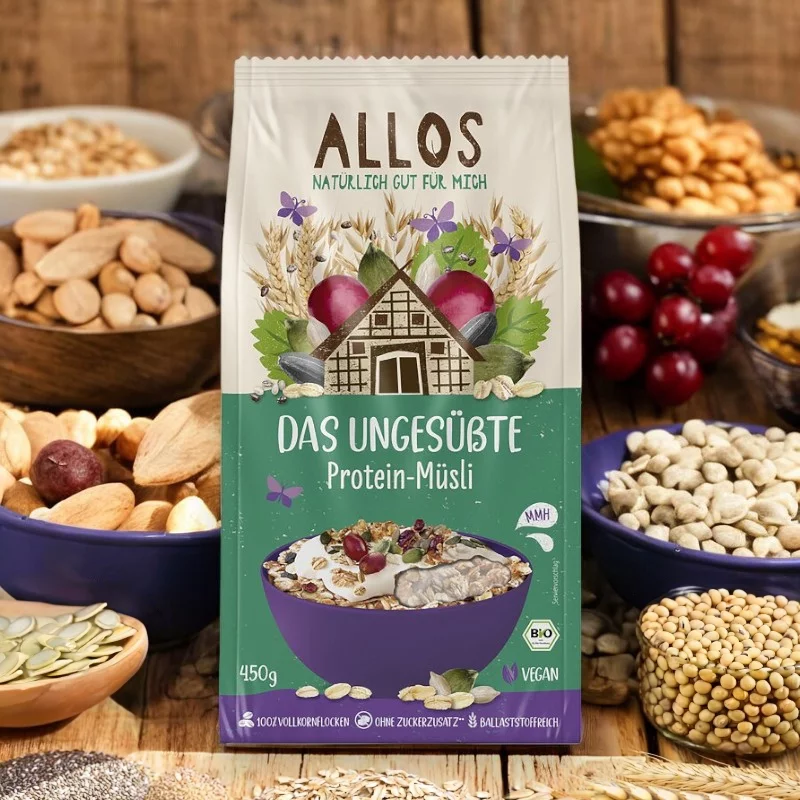 Müesli protéiné sans sucre ajouté BIO - 450g - Allos