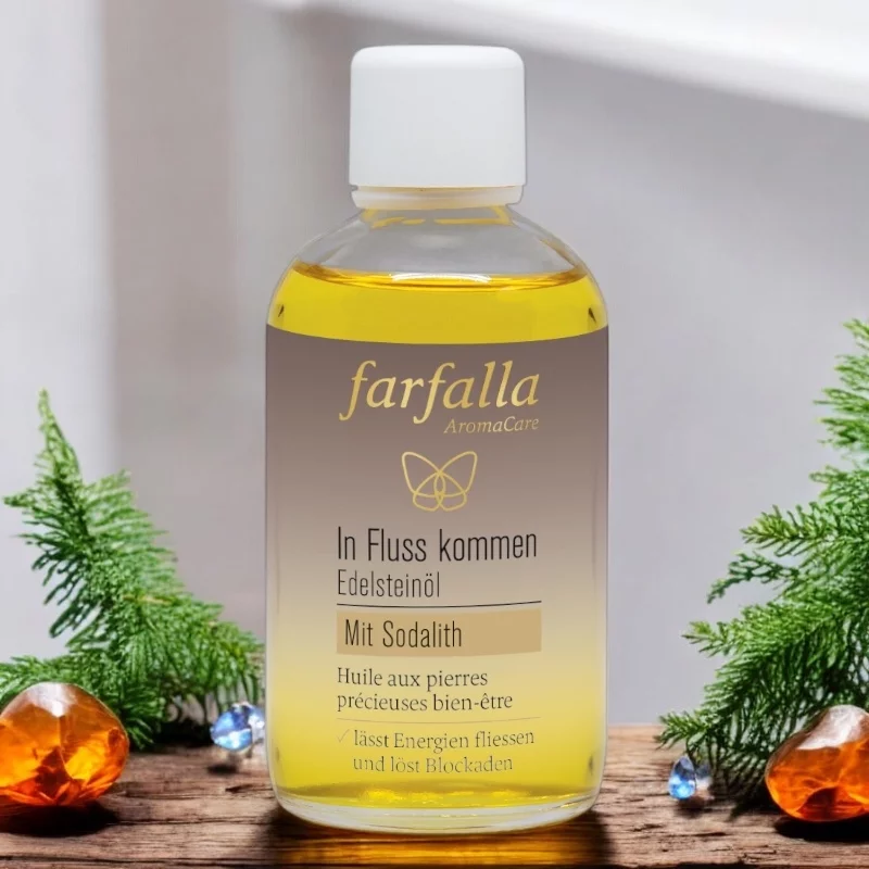 BIO-Edelsteinöl In Fluss kommen - 100ml - Farfalla