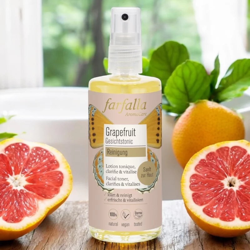 BIO-Gesichtstonic klärend & vitalisierend Grapefruit - 100ml - Farfalla
