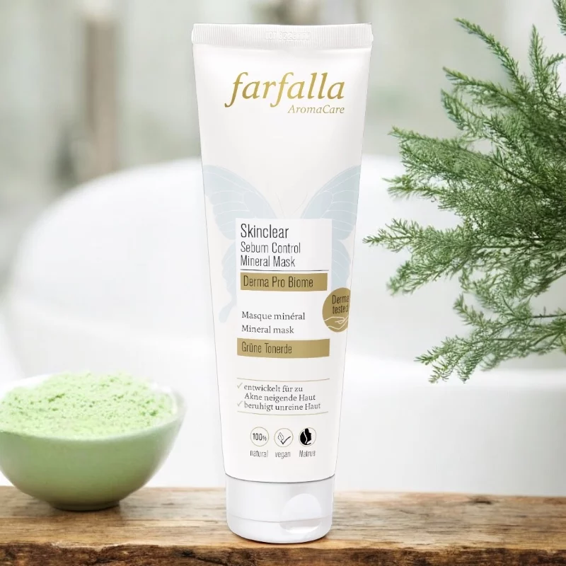 Mineral Maske BIO grüne Tonerde & Tea Tree - 50ml - Farfalla