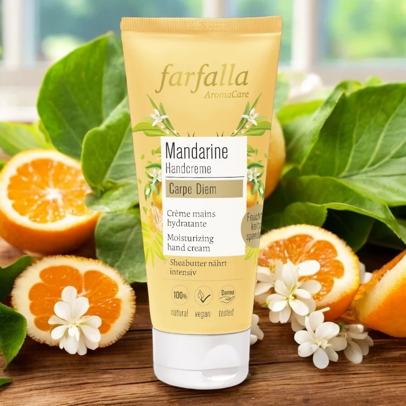Crème mains hydratante BIO mandarine - 50ml - Farfalla