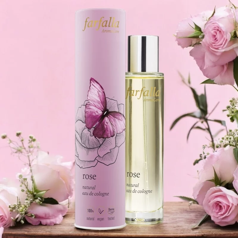 BIO-Eau de Cologne Rose - 50ml - Farfalla
