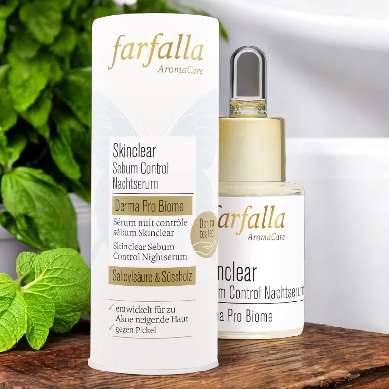 Sebum Control Nachtserum BIO Salicylsäure - 15ml - Farfalla