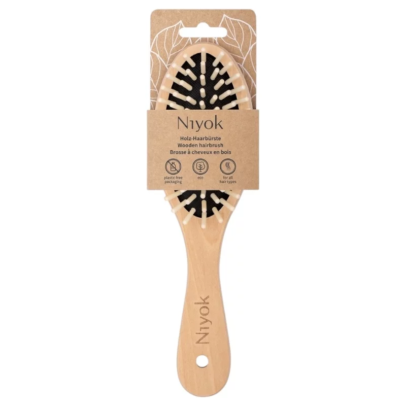 Haarbürste mit Holznoppen - Niyok