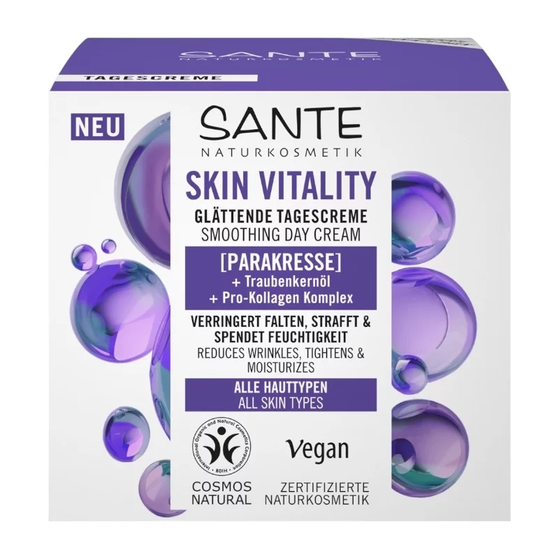 Glättende Tagescreme Kollagen & Traubenkerne - 50ml - Sante
