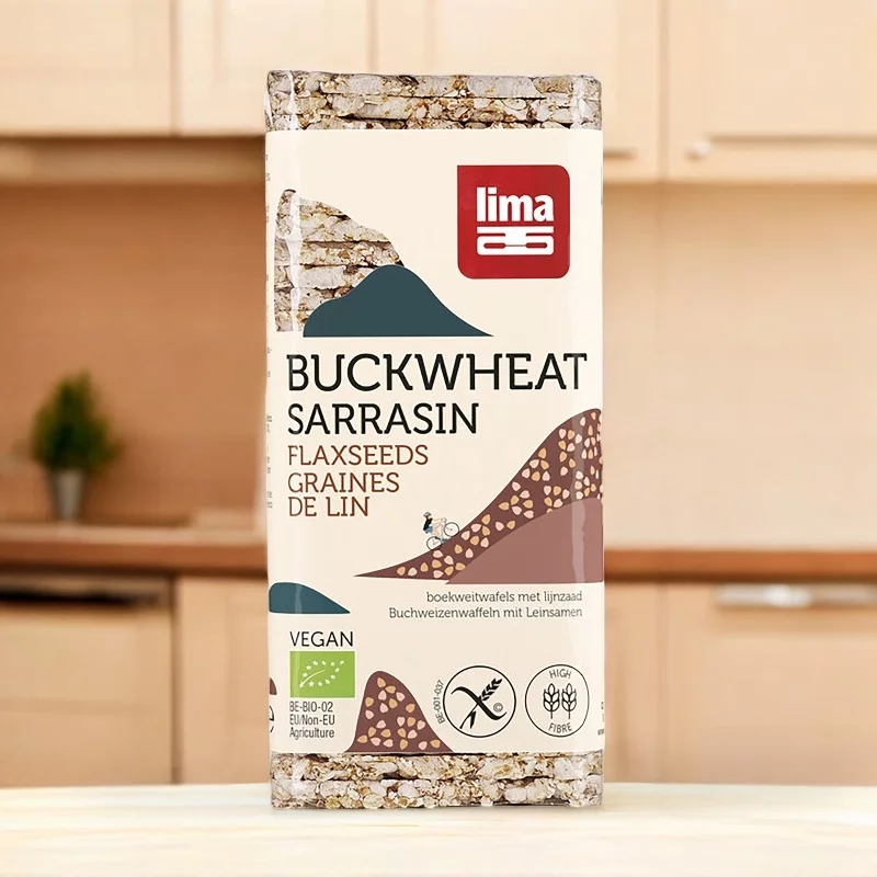 Galettes de sarrasin fines aux graines de lin BIO - 130g - Lima