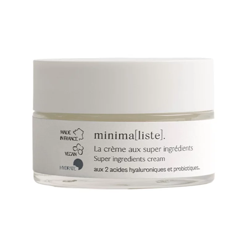 Crème visage BIO acide hyaluronique & probiotiques - 50ml - Minimaliste
