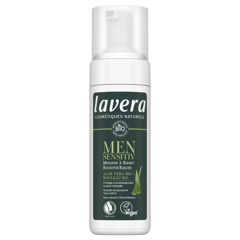 Mousse à raser homme BIO aloe vera & bouleau - 150ml - Lavera