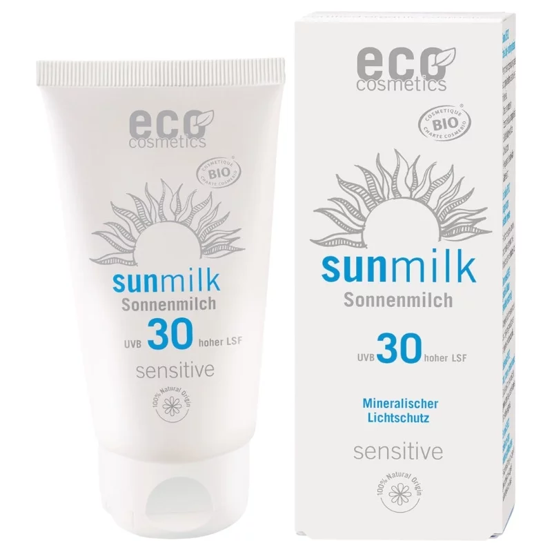 Lait solaire sensitive visage & corps BIO IP 30 - 75ml - Eco Cosmetics