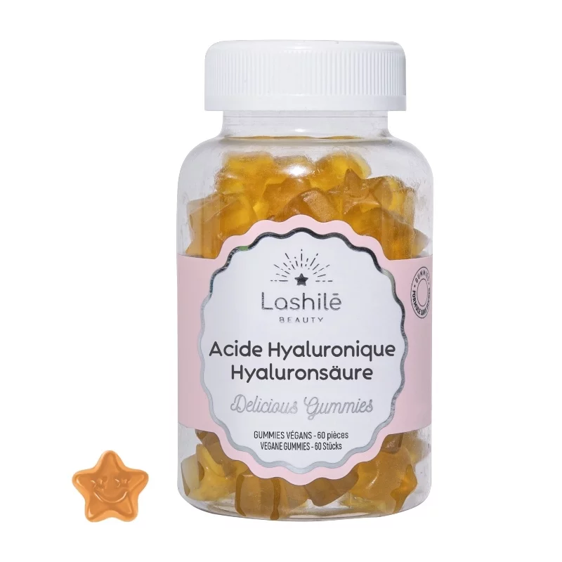 Gummies acide hyaluronique goût mangue - 60 pièces - Lashilé Beauty