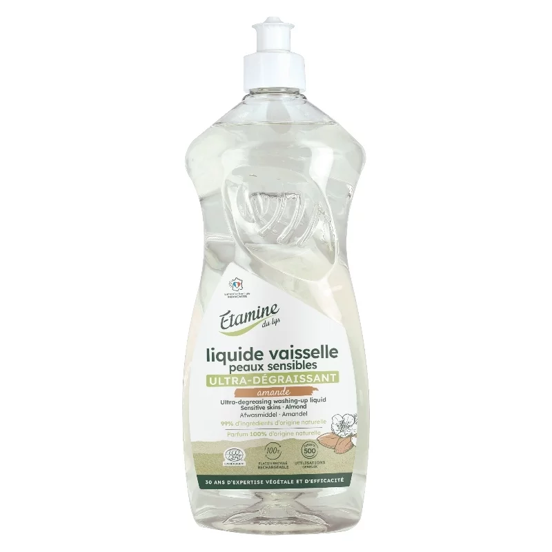 Fettlösendes Spülmittel für empfindliche Haut Mandel - 1l - Etamine du Lys