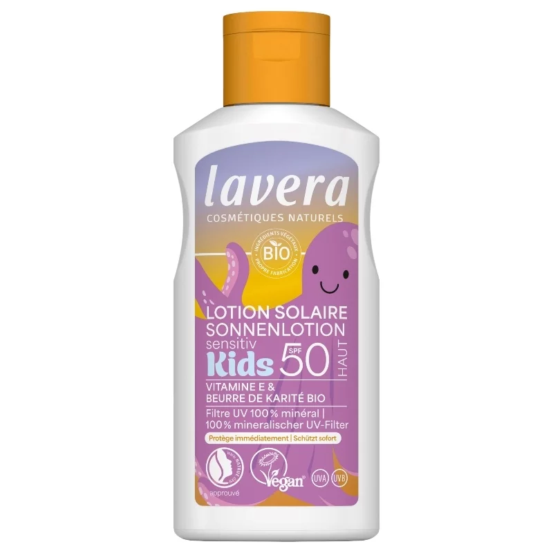 Lotion solaire sensitive enfant IP 50 BIO - 100ml - Lavera