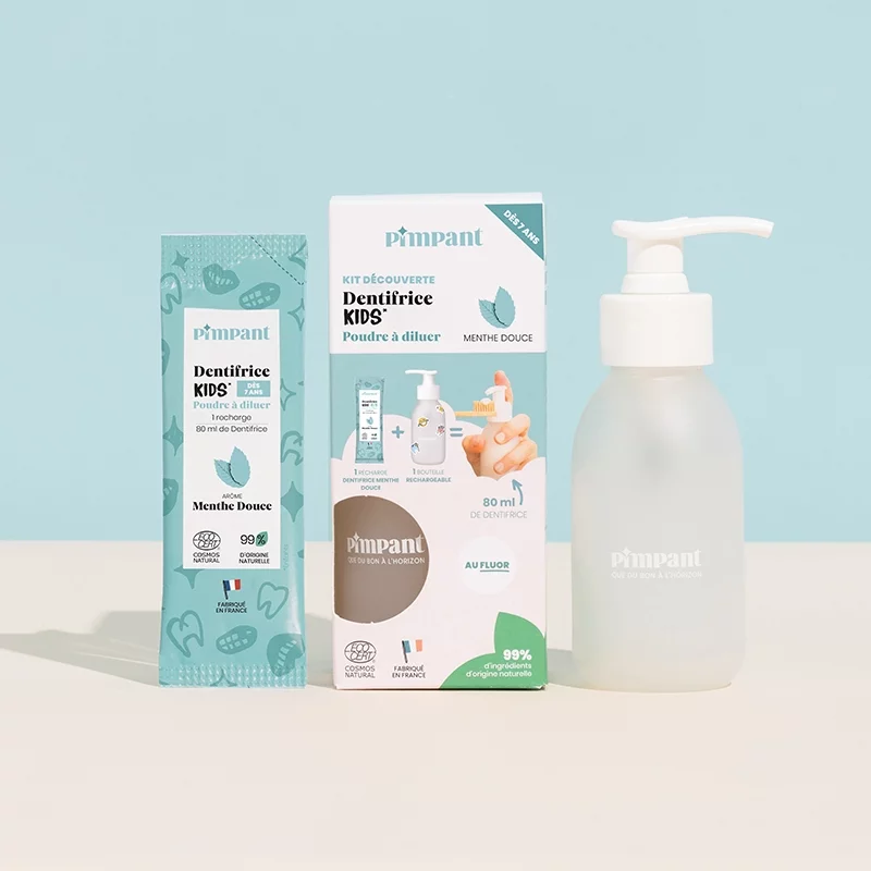 Kit découverte dentifrice enfants menthe douce - Pimpant