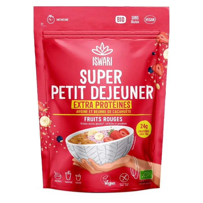Superfrühstück Extra Protein Rote Früchte BIO - 360g - Iswari