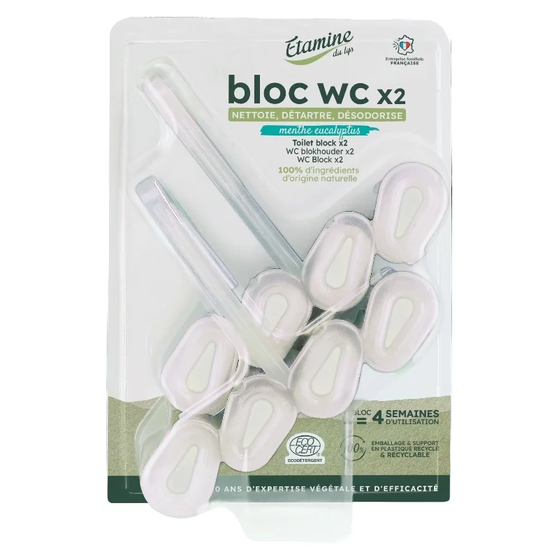 Ökologischer WC Stein Minze & Eukalyptus - 2 Stück - Etamine du Lys