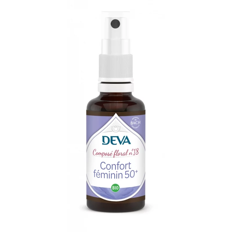 Composé floral en spray BIO N°18 Confort féminin 50+ - 30ml - Deva