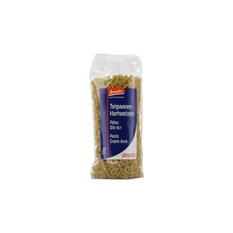 Cornettes de blé dur BIO - 500g - Vanadis
