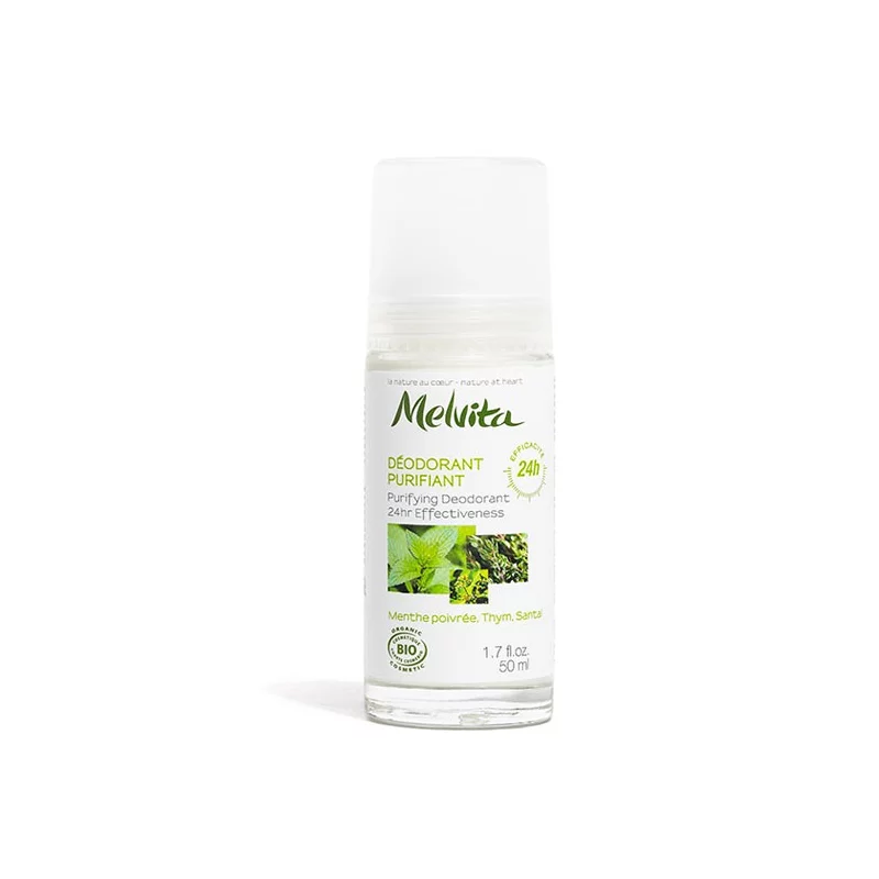Déodorant à bille purifiant BIO menthe, thym & santal - 50ml - Melvita