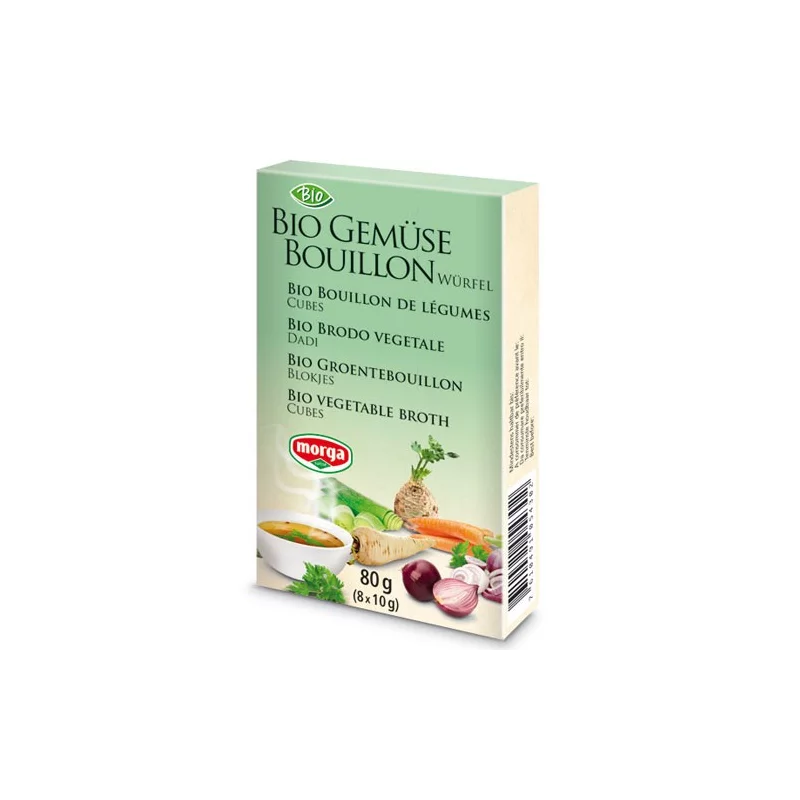 BIO-Gemüse-Bouillon Würfel - 8 Würfel - Morga BIO-Gemüse-Bouillon Würfel - 8 Würfel - Morga